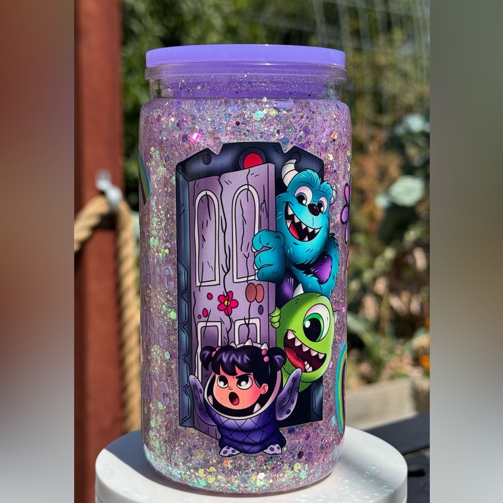 Monsters Inc snow globe tumbler 16oz